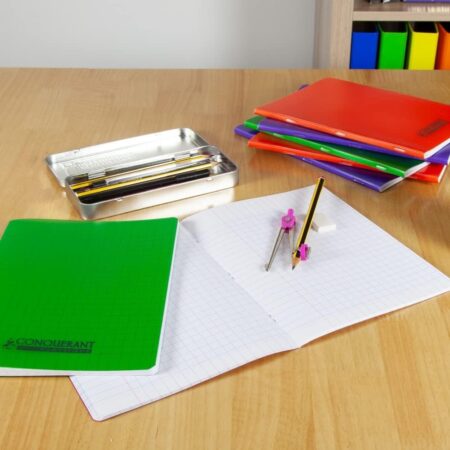 CAHIER POLYPROPYLENE BLEU 140P 17*22 CONQUERANT