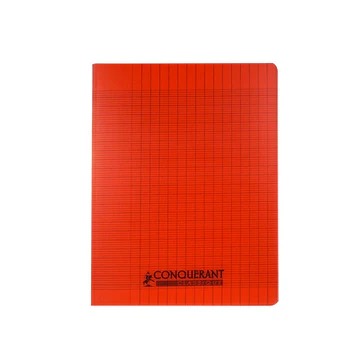 CAHIER POLYPROPYLENE ROUGE 48P 17*22 CONQUERANT