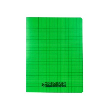CAHIER POLYPROPYLENE VERT 48P 17*22 CONQUERANT