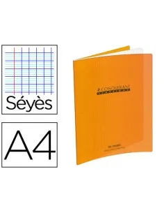 CAHIER POLYPROPYLENE ORANGE 96P 21*29.7 90G CONQUERANT