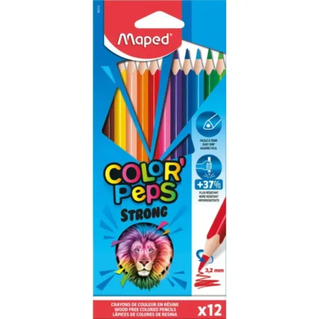 CRAYON DE COULEUR 12 STRONG MAPED