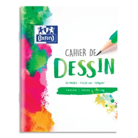 CAHIER DESSIN 32P 17*22 90G OXFORD