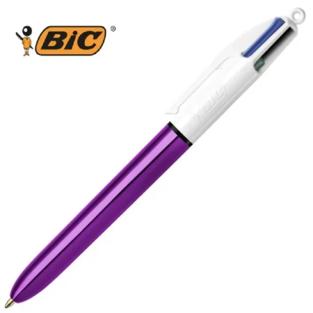 STYLO A BILLE 4 COULEURS SHINE BIC