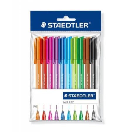 LOT DE 10 STYLOS A BILLE ASS STAEDLER