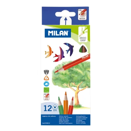 CRAYON DE COULEUR DE 12 MILAN