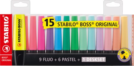 LOT DE 15 SURLIGNEURS STABILO