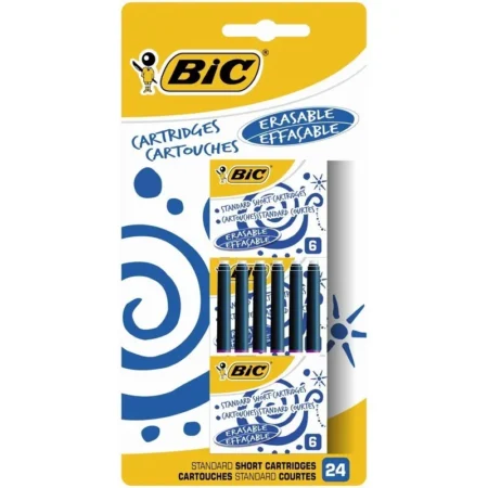 LOT DE 24 CARTOUCHES ENCRE BLEU BIC