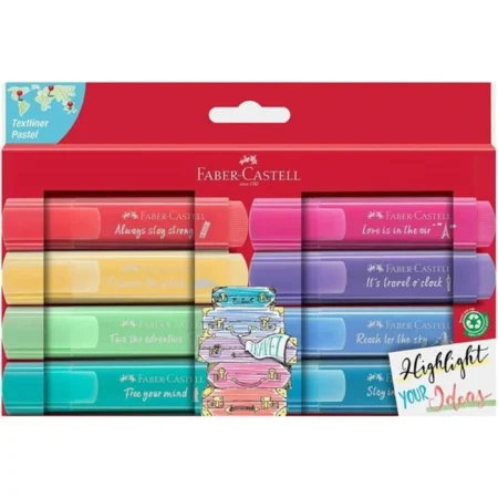LOT DE 8 SURLIGNEURS FABER CASTELL